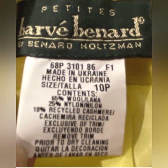 ⭐️🎄 2for$10 SALE Harve Benard Vintage Yellow Blazer - Picture 3 of 7